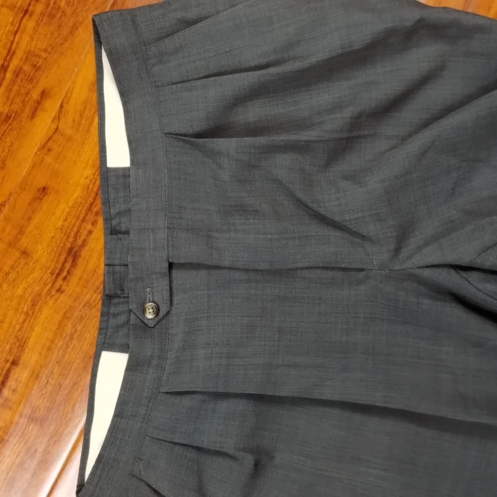 Sansabelt Gray Pleated Slacks